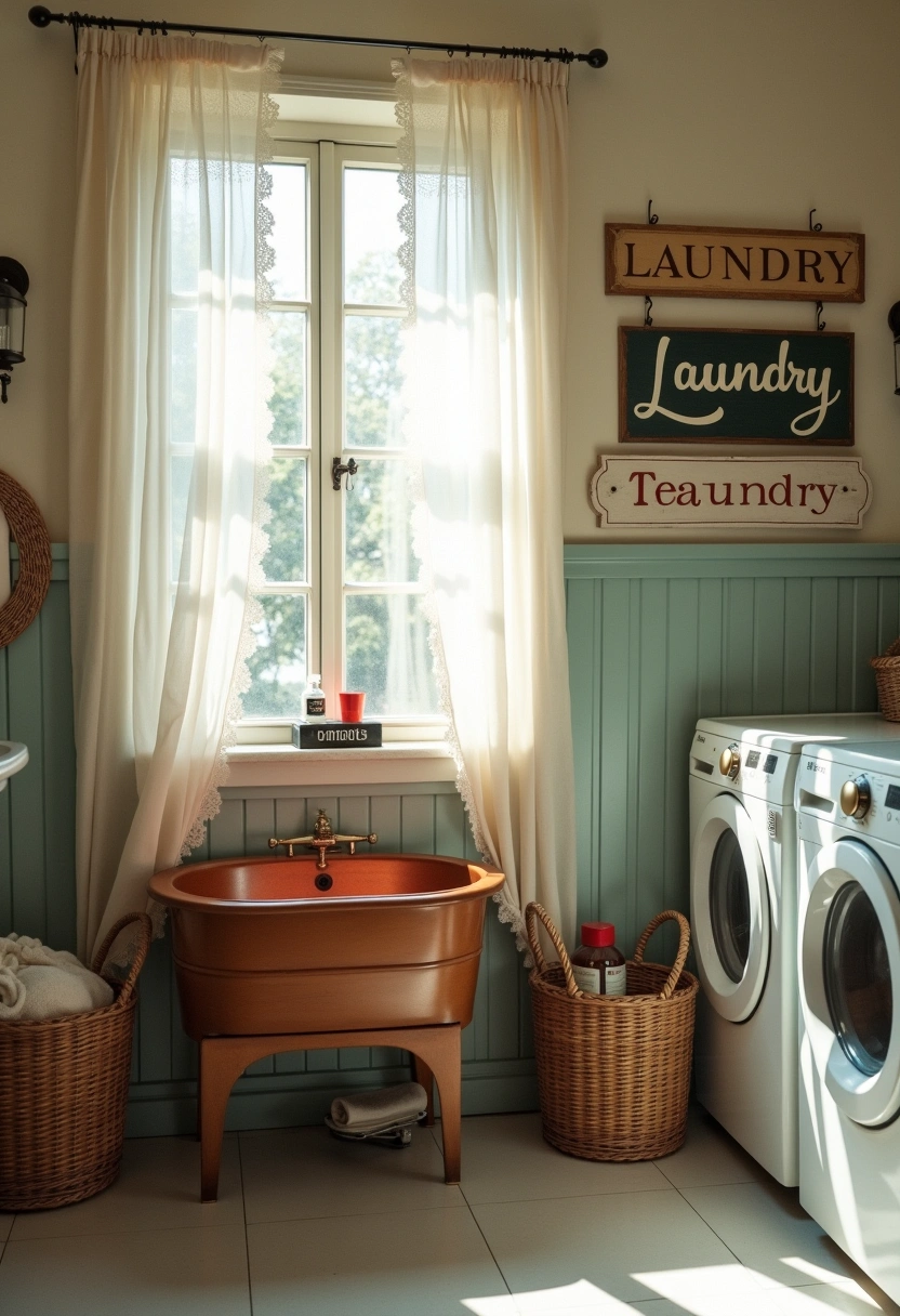 Vintage Laundry Room Decor Ideas 19