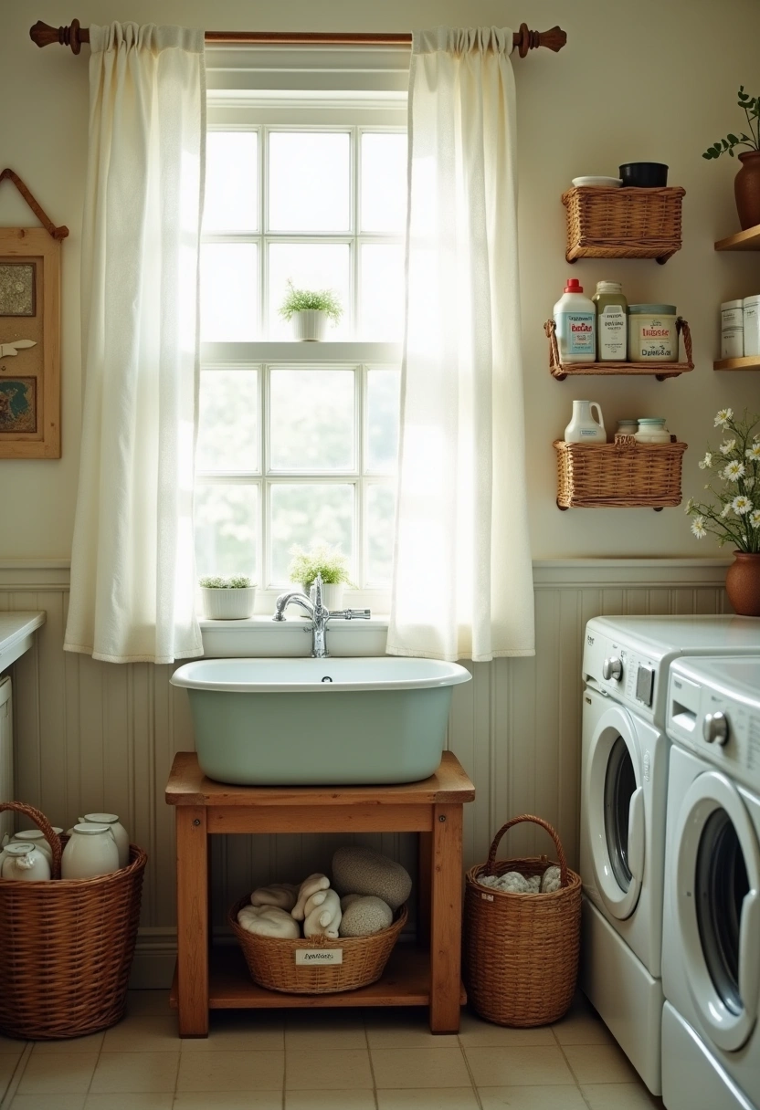 Vintage Laundry Room Decor Ideas 4