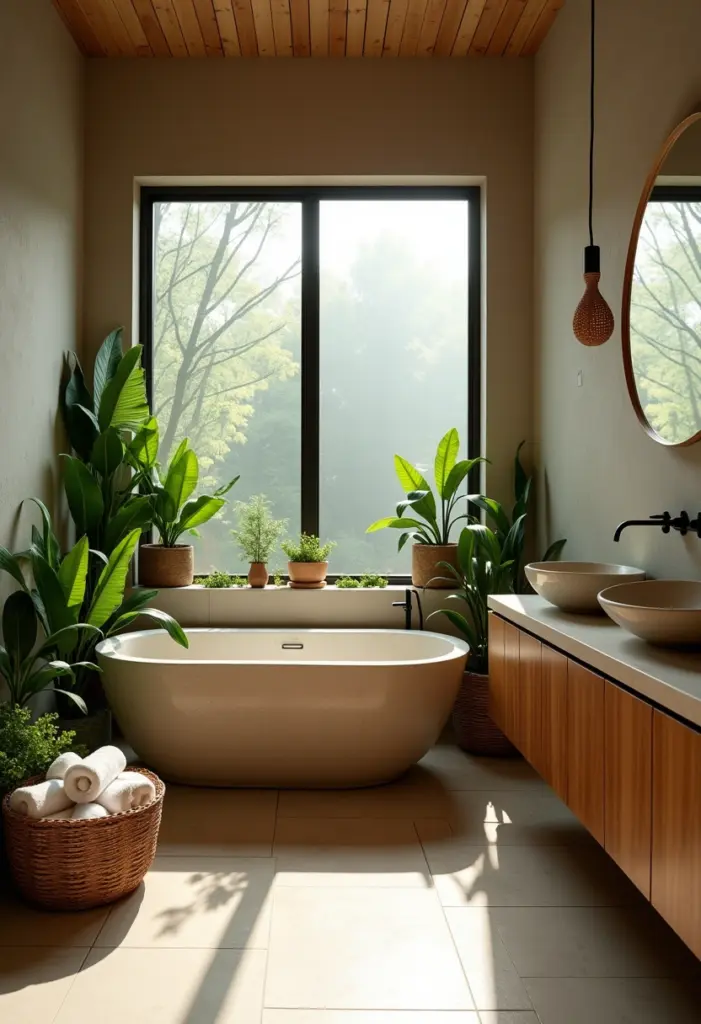 Featured image for Earthy Modern Bathroom Ideas