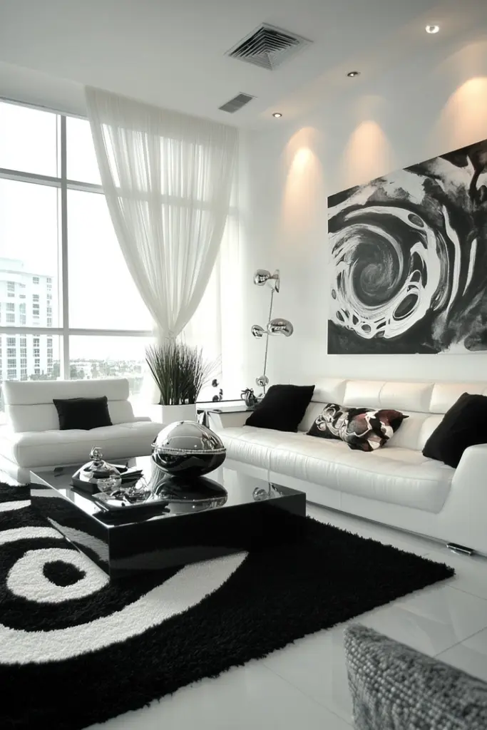 Featured image for Black and White Living Room Ideas