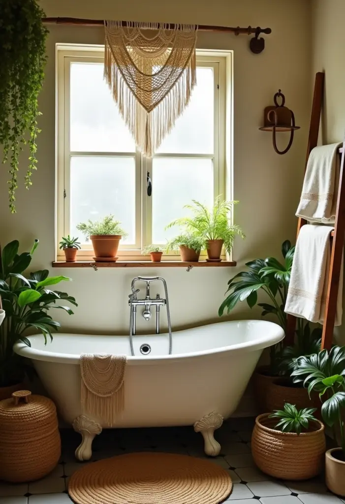 Featured image for Boho Farmhouse Bathroom Ideas