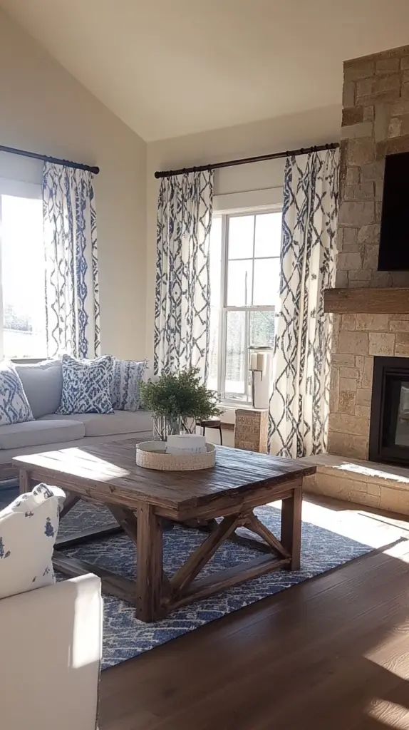 Featured image for Charming Curtain Ideas for a Farmhouse-Style Living Room