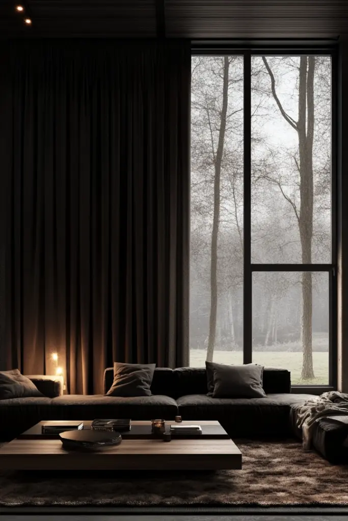 Featured image for Dark Living Room Curtain Ideas