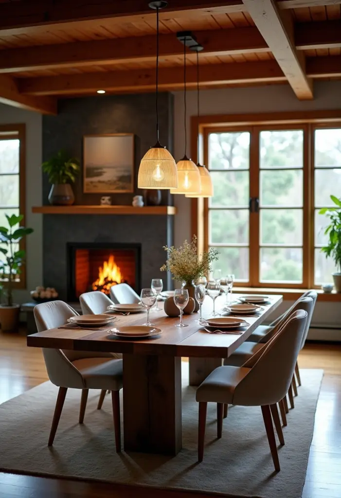 Featured image for Fireplace in Dining Room Ideas: Transforming Spaces with Warmth and Style