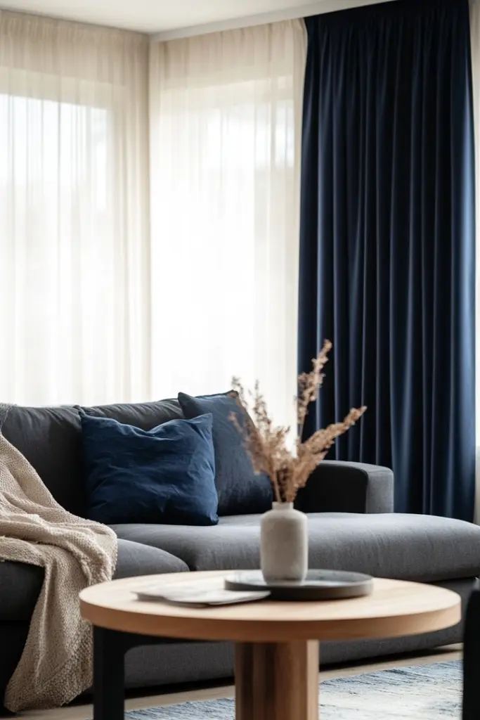 Navy Living Room Curtain Ideas Featured image for Navy Living Room Curtain Ideas