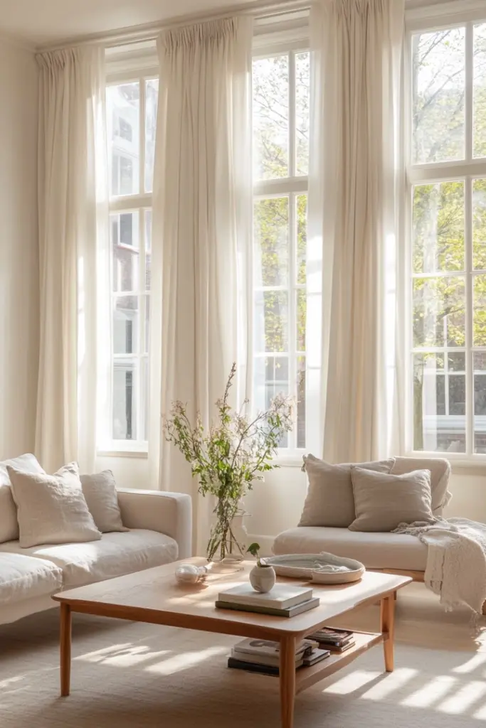 Featured image for Triple Window Curtain Ideas for a Stunning Living Room Makeover